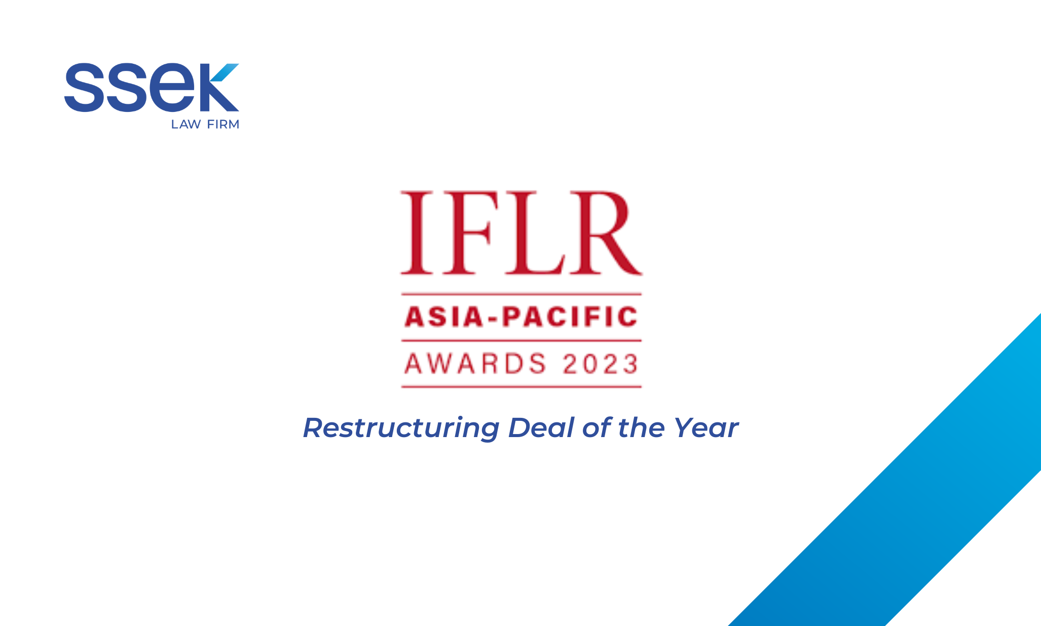 SSEK Wins Restructuring Deal of Year at IFLR Asia-Pacific Awards 2023 ...